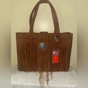 MONTANA WEST CONCHO FRINGE CONCEALED CARRY TOTE